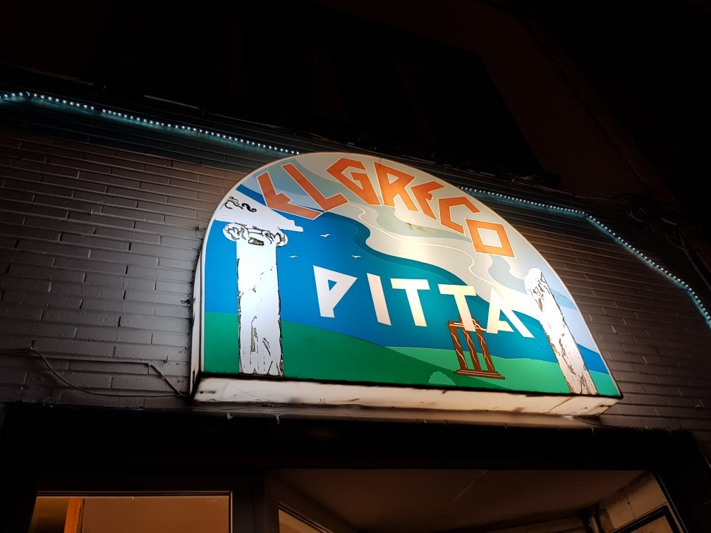 Enseigne lumineuse El Greco Pitta, Waterloo